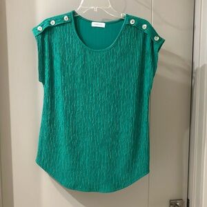 Expresso Kelly Green Cap Sleeve Top Size M
